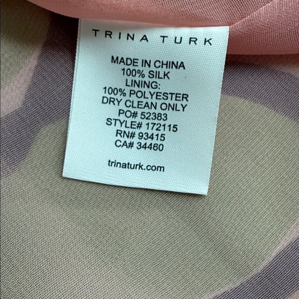 Trina Turk Pink and Green Floral Top - Picture 3 of 3